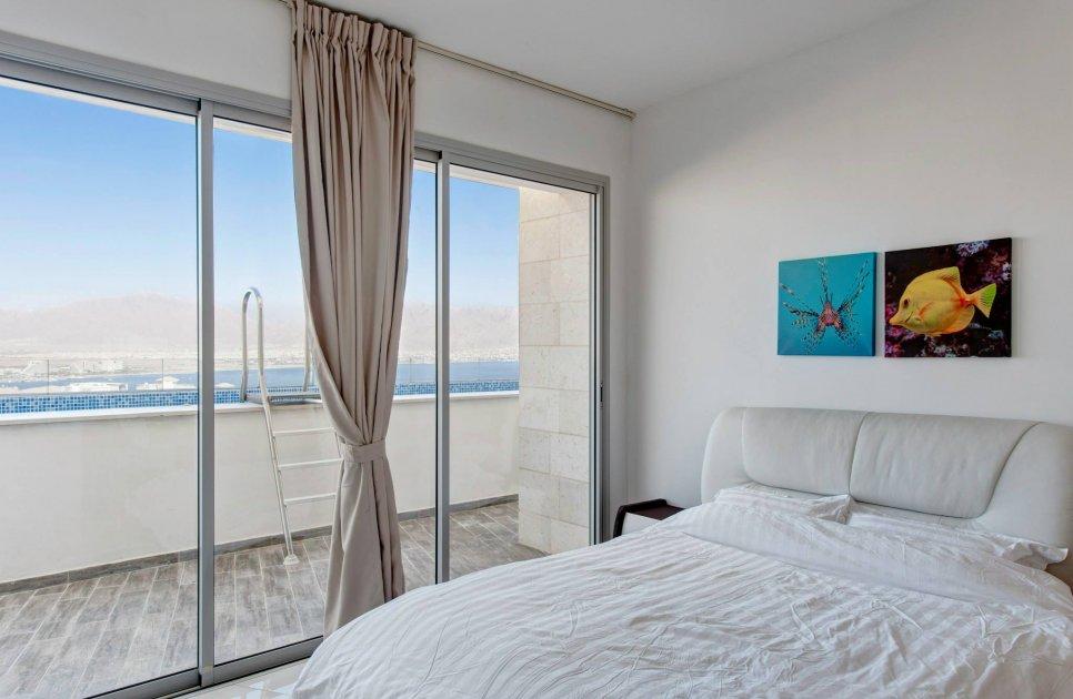 פנטהאוז מהחלומות - חדר שינה מתחם פנימי, פנטהאוז מהחלומות, וילה  באילת וילות - Vila 4 U