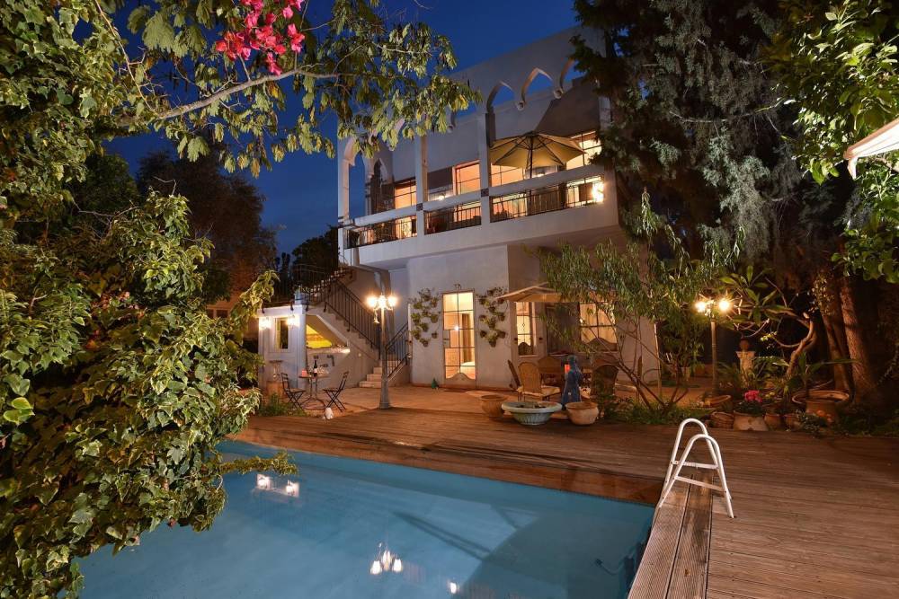 47243 החצר והבריכה, וילה הארמון הכחול בוטיק, וילה  בבנימינה וילות - Vila 4 U