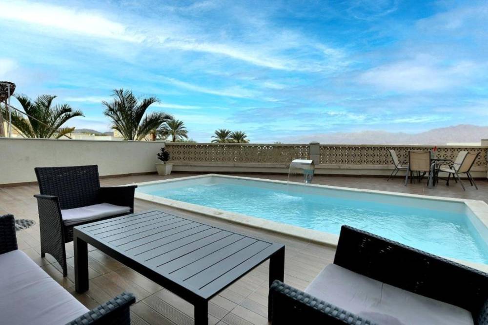 113040 מתחם הבריכה והנוף, sea view & pool eilat - סי וויו אנד פול אילת, וילה  באילת וילות - Vila 4 U