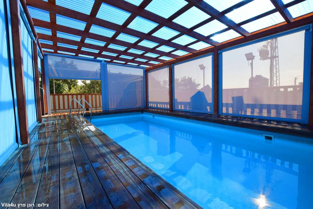 132579 הבריכה והספא בחורף, וילה גולד בוטיק, וילה  בעבדון וילות - Vila 4 U