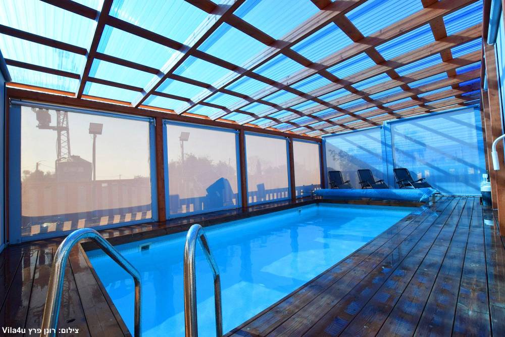 132581 הבריכה והספא בחורף, וילה גולד בוטיק, וילה  בעבדון וילות - Vila 4 U