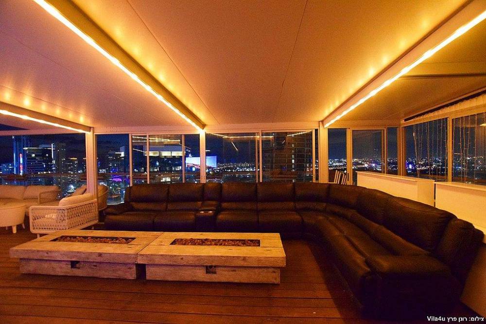 139549 המתחם בלילה, מתחם שמיים, וילה  ברמת גן וילות - Vila 4 U