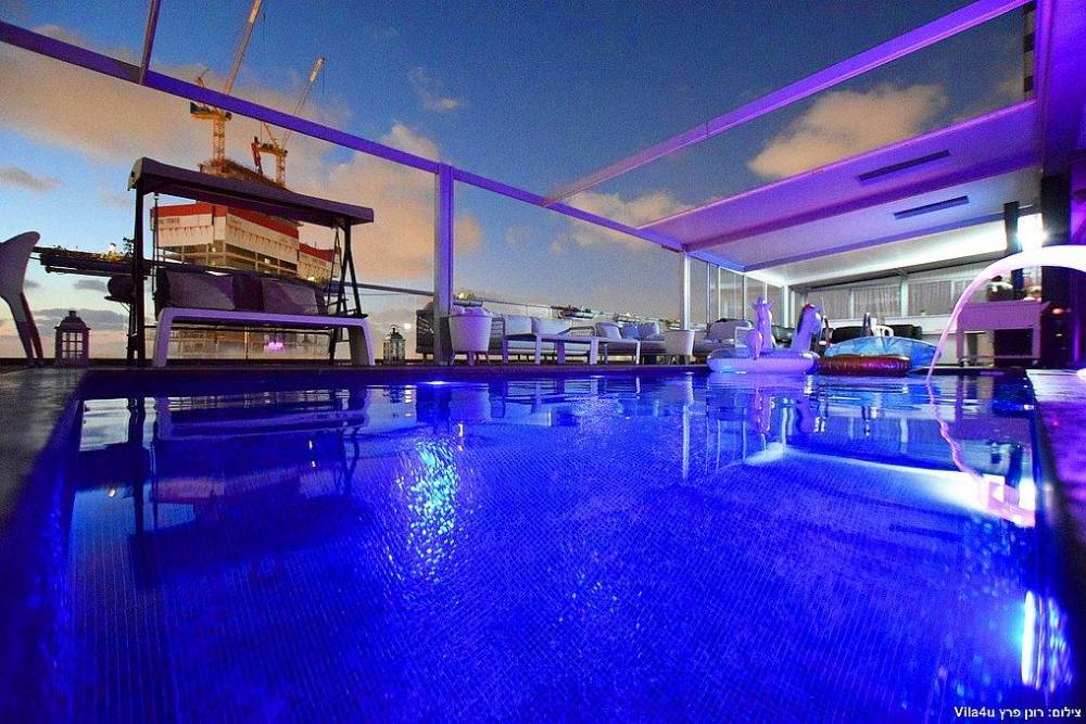 139569 המתחם בלילה, מתחם שמיים, וילה  ברמת גן וילות - Vila 4 U