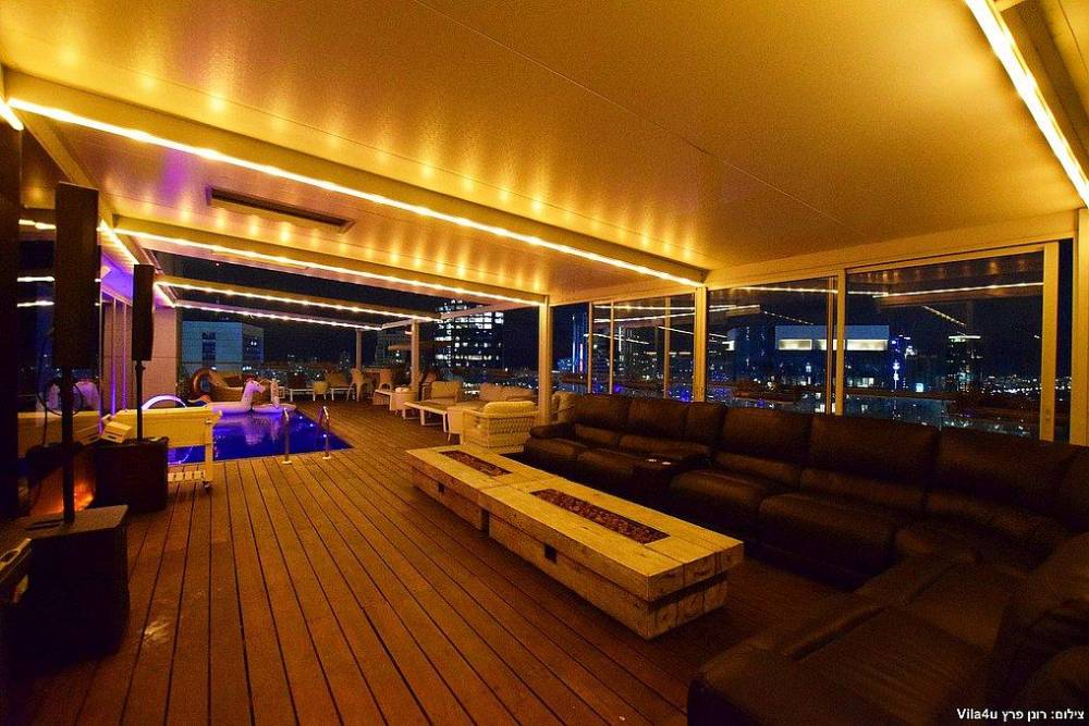 139571 המתחם בלילה, מתחם שמיים, וילה  ברמת גן וילות - Vila 4 U