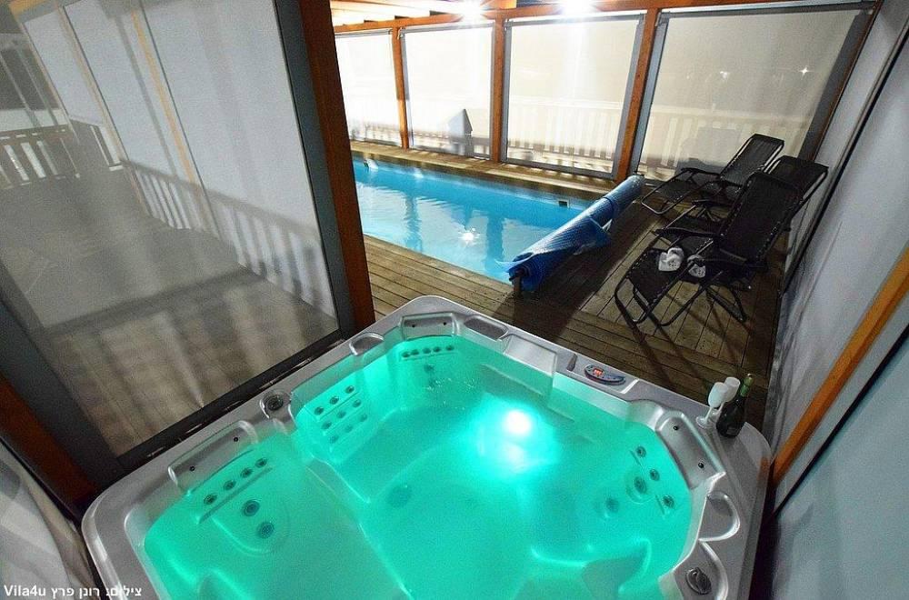 178546 הבריכה והספא בחורף, וילה גולד בוטיק, וילה  בעבדון וילות - Vila 4 U