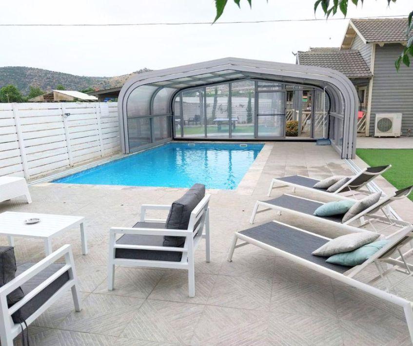 212503 החצר והבריכה, קסם באופק, וילה  בעלמה וילות - Vila 4 U