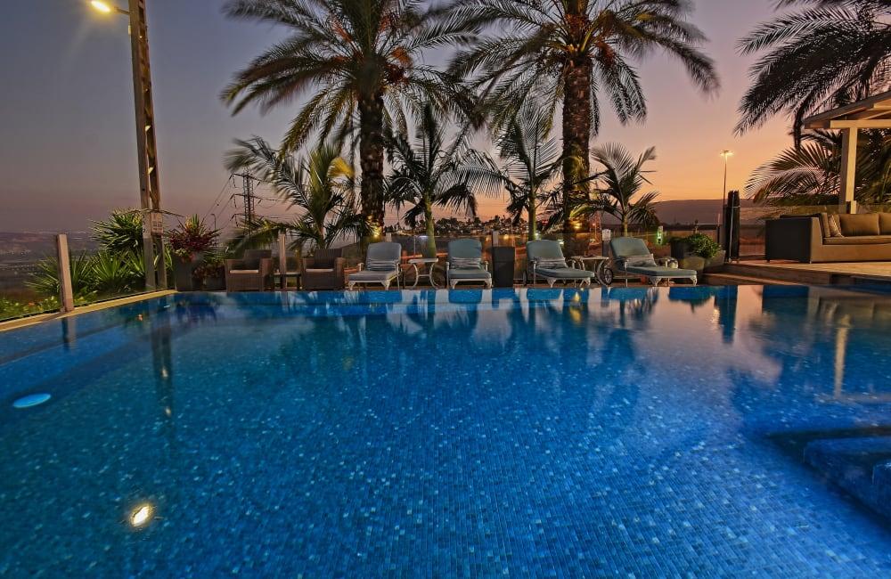 213041 בריכה וספא בערב, וילה מצפה הוד, וילה  בפוריה כפר עבודה וילות - Vila 4 U