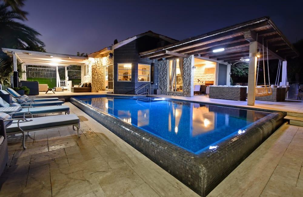 213046 בריכה וספא בערב, וילה מצפה הוד, וילה  בפוריה כפר עבודה וילות - Vila 4 U